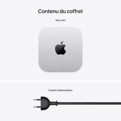 Apple Mac Mini Ordinateur de Bureau avec Puce M4, CPU 10 cœurs et GPU 10 cœurs : Conçu pour Apple Intelligence, 16Go de mémoire 