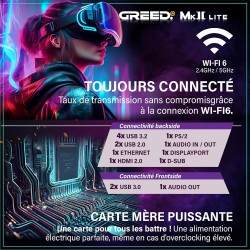 Greed®MK2 Lite - High End PC Gamer - AMD Ryzen 5 4600G + Radeon Vega 7 - Ordinateur RGB Ultra Rapide + PC Gaming 4K Raytracing a