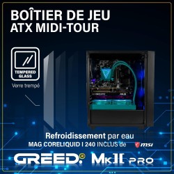 Greed® MK2 Pro - High End PC Gamer - AMD Ryzen 7 5700X + Nvidia Geforce RTX 5070 12GB - Ordinateur Rapide + PC Gaming 4K - 4.6 G