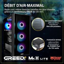 Greed®MK2 Lite - High End PC Gamer - Intel Core i5 10400F + Nvidia Geforce RTX 3050- Ordinateur RGB Ultra Rapide + PC Gaming 4K 