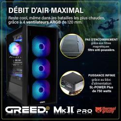 Greed® MK2 Pro - High End PC Gamer - Intel Core i7-12700F + Nvidia Geforce RTX 5070 - Ordinateur Rapide + PC Gaming 4K - 4,9 GHZ