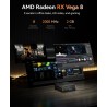 NiPoGi E3B Mini PC AMD Ryzen 7 5825U 16 Go DDR4 / 512 Go SSD Micro Ordinateur Bureau, Graphique Radeon RX Vega 8, DP + HDMI 4K, 