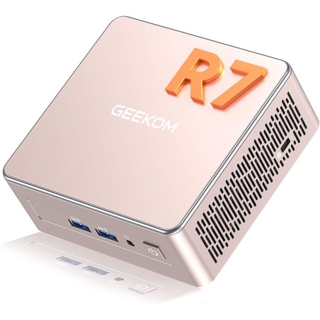 GEEKOM A5 Mini PC avec AMD Ryzen 7 5825U (jusqu'à 4.5GHz) NUC Mini Ordinateur de Bureau, 16 Go RAM 512Go SSD, Mini PC Windows 11