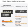 GEEKOM A6 Mini PC – Seul mini PC au monde récompensé par l’European Hardware Award avec AMD Ryzen 7 6800H, Radeon 680M, 32Go DDR