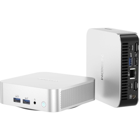 GEEKOM A6 Mini PC avec AMD Ryzen 7 6800H (jusqu'à 4,7 GHz), Radeon 680M, 16 Go DDR5 512 Go SSD, USB4, 4K Quad Display, Wi-FI 6E,