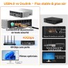 GEEKOM A6 Mini PC avec AMD Ryzen 7 6800H (jusqu'à 4,7 GHz), Radeon 680M, 16 Go DDR5 512 Go SSD, USB4, 4K Quad Display, Wi-FI 6E,