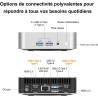 GEEKOM A6 Mini PC avec AMD Ryzen 7 6800H (jusqu'à 4,7 GHz), Radeon 680M, 16 Go DDR5 512 Go SSD, USB4, 4K Quad Display, Wi-FI 6E,