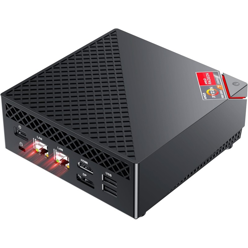 NiPoGi AM06 Pro Mini PC АMD Ryzen 7 7730U(8C/16T, jusqu'à 4,5 GHz), 32 Go DDR4 1 to M.2 SSD Mini Desktop Computer WiFi 6, Graphi