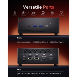 NiPoGi AM06 Pro Mini PC АMD Ryzen 7 7730U(8C/16T, jusqu'à 4,5 GHz), 32 Go DDR4 1 to M.2 SSD Mini Desktop Computer WiFi 6, Graphi