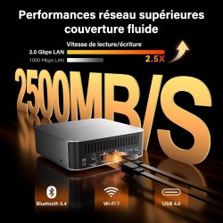 GEEKOM A9 Max Mini PC avec AMD Ryzen AI 9 HX 470 (12C/24T, Jusqu’à 5,2 GHz) AMD Radeon 890M, 32 Go DDR5 2To SSD, Double LAN 2,5 