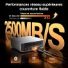 GEEKOM A9 Max Mini PC avec AMD Ryzen AI 9 HX 470 (12C/24T, Jusqu’à 5,2 GHz) AMD Radeon 890M, 32 Go DDR5 2To SSD, Double LAN 2,5 