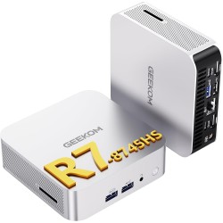 GEEKOM A8 Mini PC avec AMD Ryzen 7 8745HS, 32 Go DDR5 1To SSD, 6X USB | Affichage 8K | Windows 11 Pro | Mini Computer Compact av