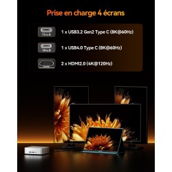GEEKOM A8 Mini PC avec AMD Ryzen 7 8745HS, 32 Go DDR5 1To SSD, 6X USB | Affichage 8K | Windows 11 Pro | Mini Computer Compact av