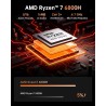 NiPoGi Hyper H1 Mini PC W-11 Pro ΑΜD Ryzen 7 6800H(Max 4.7GHz,8C/16T)32Go(16+16Go)DDR5 4800MHz/1To M.2 NVMe SSD,Ordinateur de Bu