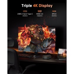 NiPoGi Hyper H1 Mini PC W-11 Pro ΑΜD Ryzen 7 6800H(Max 4.7GHz,8C/16T)32Go(16+16Go)DDR5 4800MHz/1To M.2 NVMe SSD,Ordinateur de Bu