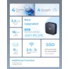 NiPoGi AK1 Plus Mini PC 8 Go DDR4/256 Go SSD, Alder Lake N95 (jusqu'à 3.4GHz), Ordinateur de Bureau, SSD 2.5'', 4K @60HZ HD Dual