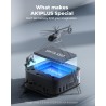 NiPoGi AK1 Plus Mini PC 8 Go DDR4/256 Go SSD, Alder Lake N95 (jusqu'à 3.4GHz), Ordinateur de Bureau, SSD 2.5'', 4K @60HZ HD Dual