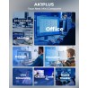 NiPoGi AK1 Plus Mini PC 8 Go DDR4/256 Go SSD, Alder Lake N95 (jusqu'à 3.4GHz), Ordinateur de Bureau, SSD 2.5'', 4K @60HZ HD Dual