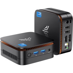 NiPoGi Essenx E1 Mini PC W-11 Pro Intel Alder Lake N95(4C/4T, Max 3,4 GHz) 16Go RAM 512Go M.2 SSD, Ordinateur de Bureau 4K@60HZ 