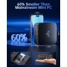 NiPoGi Essenx E1 Mini PC W-11 Pro Intel Alder Lake N95(4C/4T, Max 3,4 GHz) 16Go RAM 512Go M.2 SSD, Ordinateur de Bureau 4K@60HZ 