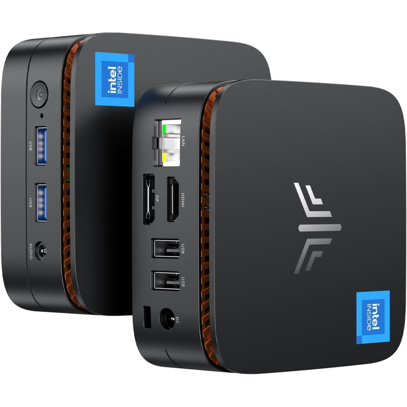 NiPoGi Pinova P1 Mini PC AΜD Ryzen 4300U W11 Pro(4C/4T,Max 3,7GHz,Mieux Que 3500U/N150/N97) 8Go DDR4 RAM+256Go SSD,4K@60Hz Tripl