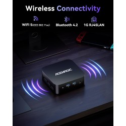 ACEMAGICIAN Vista Mini V1 Mini PC,Ιntel Alder Lake-Ν95(jusqu'à 3,4 GHz),16Go DDR4 1To SSD, Шin11 Pro Micro Ordinateur de Bureau 