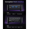 ACEMAGICIAN Vista Mini V1 Mini PC,Ιntel Alder Lake-Ν95(jusqu'à 3,4 GHz),16Go DDR4 1To SSD, Шin11 Pro Micro Ordinateur de Bureau 