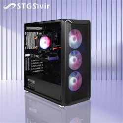 STGsivir PC Gamer Fixe,Ordinateur Gaming,GeForce RTX 3060 12G GDDR6,Ryzen 5 5500 up to 4.2Ghz,32Go DDR4,1To SSD,WiFi 6,BT5.0,Ven
