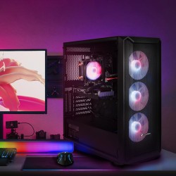 STGsivir PC Gamer Fixe,Ordinateur Gaming,GeForce RTX 3060 12G GDDR6,Ryzen 5 5500 up to 4.2Ghz,32Go DDR4,1To SSD,WiFi 6,BT5.0,Ven