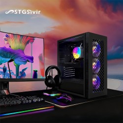 STGsivir PC Gamer Fixe,Ordinateur Gaming,GeForce RTX 2060 Super 8Go GDDR6,Core i7 8th up to 4.1 Ghz,32Go DDR4,1To SSD,WIFI6,BT5.