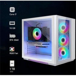 STGsivir PC Gamer Fixe,Ordinateur Gaming,GeForce RTX 3060 12Go GDDR6,Core i7 up to 3.9Ghz,16Go RAM,1To SSD,WiFi 6,BT 5.0,Ventila
