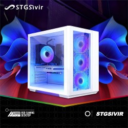STGsivir PC Gamer Fixe,Ordinateur Gaming,GeForce RTX 3060 12Go GDDR6,Core i7 up to 3.9Ghz,16Go RAM,1To SSD,WiFi 6,BT 5.0,Ventila