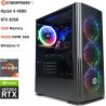 CyberpowerPC Wyvern PC Gamer - AMD Ryzen 5 4500, Nvidia RTX 3050, RAM 16Go, SSD NVMe 500Go, 650W 80+ PSU, Wi-FI, Windows 11, Bla