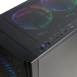CyberpowerPC Wyvern PC Gamer - AMD Ryzen 5 4500, Nvidia RTX 3050, RAM 16Go, SSD NVMe 500Go, 650W 80+ PSU, Wi-FI, Windows 11, Bla