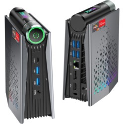 ACEMAGICIAN Mini PC AMD Ryzen 9 6900HX (8C/16T, jusqu'à 4,9 GHz),16 Go DDR5 512 Go SSD, AMD Radeon RX 680M RGB Micro Ordinateur 