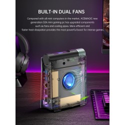 ACEMAGICIAN Mini PC AMD Ryzen 9 6900HX (8C/16T, jusqu'à 4,9 GHz),16 Go DDR5 512 Go SSD, AMD Radeon RX 680M RGB Micro Ordinateur 