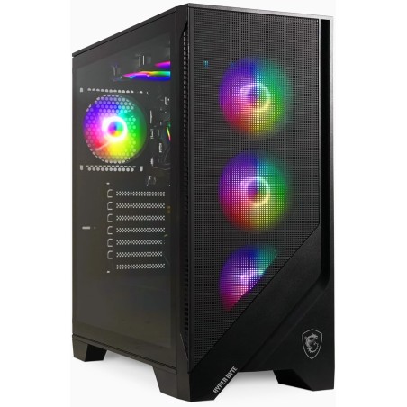Basic Gaming PC - Ordinateur avec AMD Ryzen 7 5700G avec 4,6 GHz | Radeon Vega 8 | 32GO DDR4 RAM | 1TB SSD | Silent Water Coolin