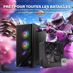 PC Gaming - Kit Complet avec AMD Ryzen 7 5700G | Vega 8 | 32 Go DDR4 RAM | SSD 1 to | Watercooling | Moniteur/Ecran 25 Pouces | 