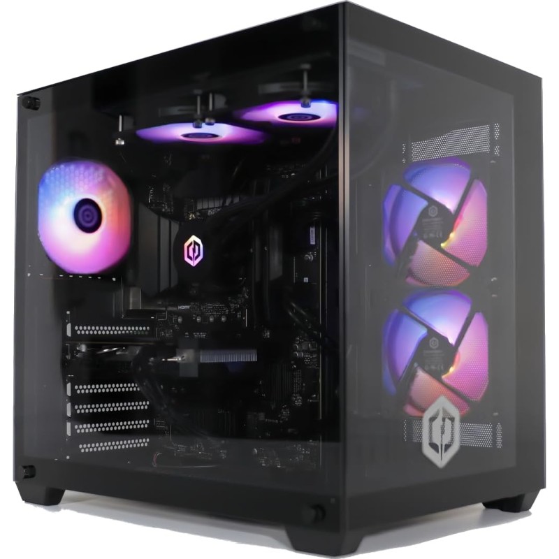 CyberpowerPC Luxe PC Gamer - AMD Ryzen 7 5700X, Nvidia RTX 5070 Ti 16Go, RAM 32Go, SSD NVMe 1To, 750W 80+ PSU, Wi-FI, Refroidiss