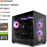 CyberpowerPC Luxe PC Gamer - AMD Ryzen 7 9800X3D, Nvidia RTX 5060 Ti 8GB, RAM 32Go, SSD NVMe 1To, 650W 80+ PSU, Wi-FI, Refroidis