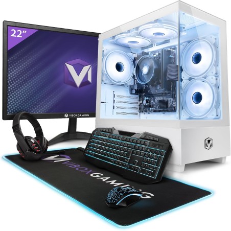 VIBOX VI-98 PC Gamer Complet • 22" Écran • AMD Ryzen 3 3200G 4,0 GHz • Radeon Vega 8 • 16 Go RAM • 2 to HDD • 240 Go SSD • Windo