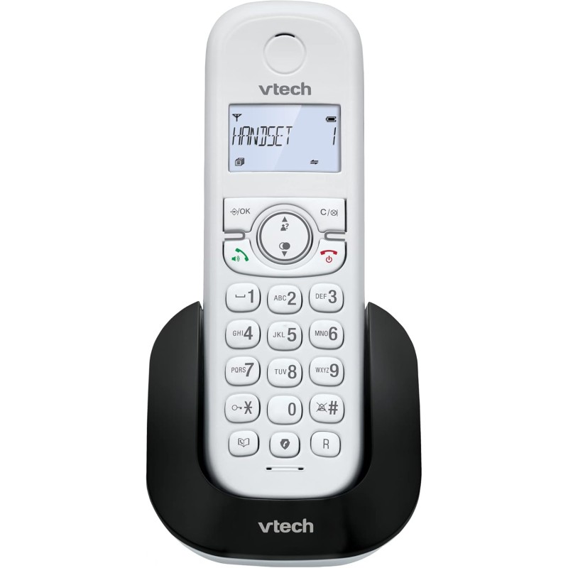 VTech CS1500 Téléphone sans Fil DECT à Double Charge avec Blocage d'appel, Identification de l'appelant/Appel en Attente, Haut-P