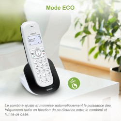 VTech CS1500 Téléphone sans Fil DECT à Double Charge avec Blocage d'appel, Identification de l'appelant/Appel en Attente, Haut-P