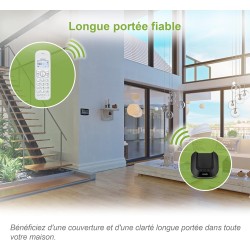 VTech CS1500 Téléphone sans Fil DECT à Double Charge avec Blocage d'appel, Identification de l'appelant/Appel en Attente, Haut-P