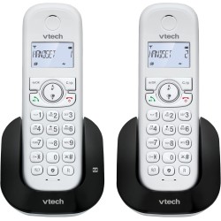 VTech CS1551 Téléphone sans Fil DECT à 2 combinés avec Chargeur, répondeur, Blocage d'appel, Identification de l'appelant/Appel 