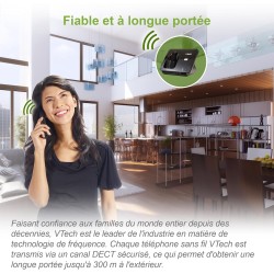 VTECH CS2000 Téléphone sans Fil DECT pour la Maison avec bloqueur d'appels indésirables, Longue portée fiable jusqu'à 300m, Iden