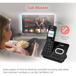 VTech CS2050 Téléphone sans Fil avec répondeur, Mode Eco+, téléphone pour Personnes âgées, téléphone sans Fil, Blocage d'appel, 