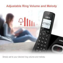 VTech CS2050 Téléphone sans Fil avec répondeur, Mode Eco+, téléphone pour Personnes âgées, téléphone sans Fil, Blocage d'appel, 
