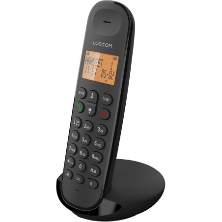 Logicom ILOA 150 Téléphone Fixe sans Fil sans Répondeur - Solo - Téléphones analogiques et dect - Noir
