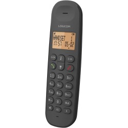 Logicom ILOA 150 Téléphone Fixe sans Fil sans Répondeur - Solo - Téléphones analogiques et dect - Noir